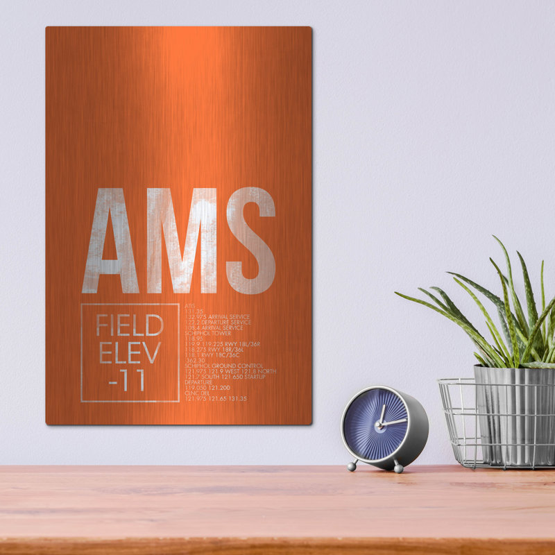 Ebern Designs «AMS ATC» par O8, art mural en métal, H 16 po x l 12 po