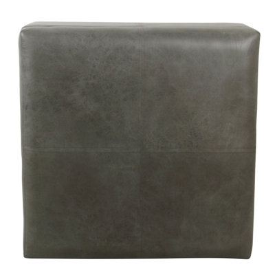 Gallup 28" Wide Leather Square Storage Ottoman Bench