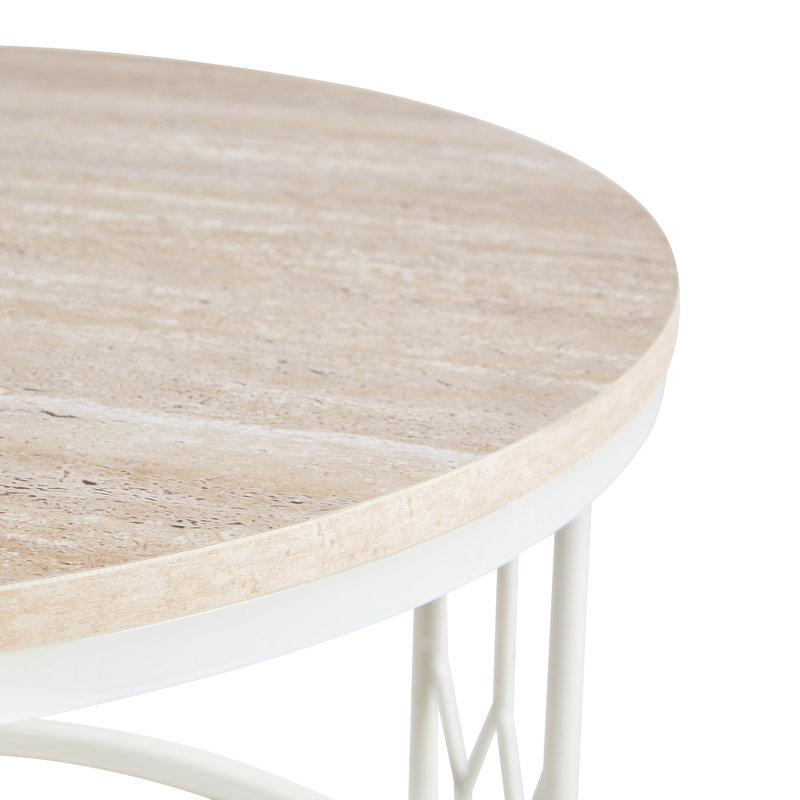 Tables basses et tables basses compactes, 27,5 pouces en métal MDF pour maison moderne