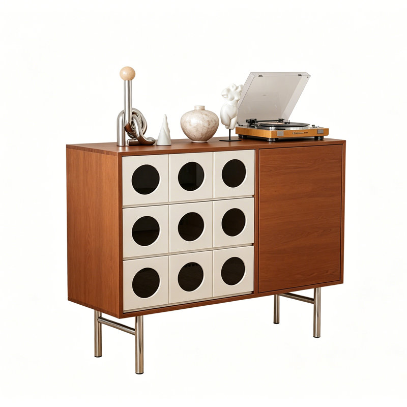 Armoire d'entrée Mid-Century moderne à deux tons