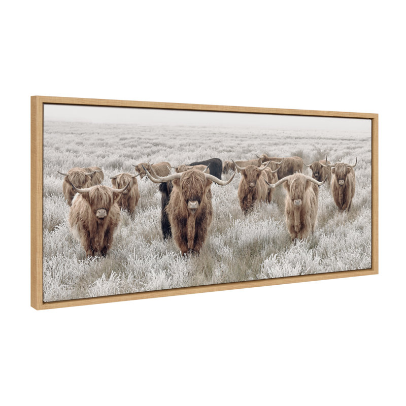  Sylvie Herd Of Highland Cows, toile encadrée par Creative Bunch Studio, Brun