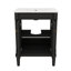 Meuble-lavabo contemporain de 24 po avec lavabo sur pied et armoire de rangement à deux niveaux-1057954584-1057954596