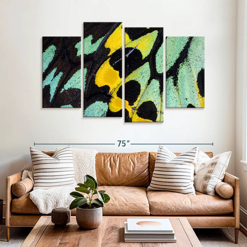Brampt Mint Butterfly Wings, 42" H x 68" W
