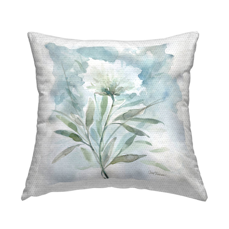 Coussin d'extérieur Budding Thistle Bloom par Carol Robinson