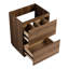 Meuble-lavabo de salle de bain 24 po avec tiroir double - autoportant, brun, en bois d'ingénierie, indispensable et fonctionnel