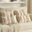 Ensemble de 2 housses de coussin décoratif rouille beige 18 x 18 po, housse de coussin texturée touffetée et rayée, coussins bohème décoratifs