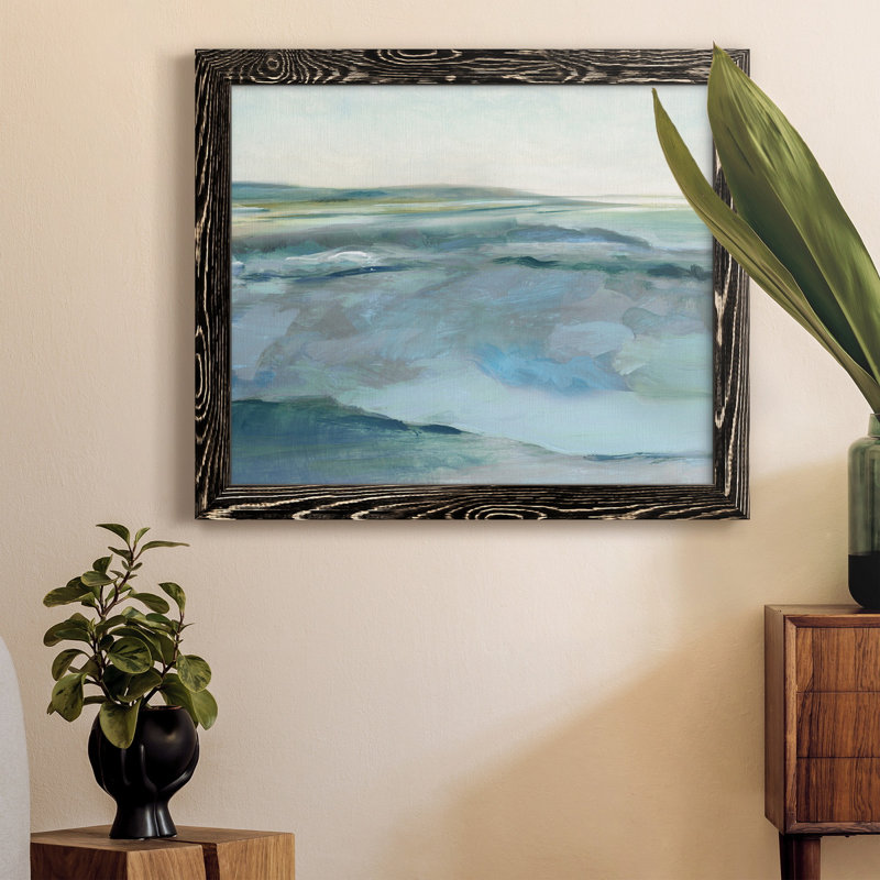 Marée basse - Peinture sur toile encadrée, Noir, H 20 po x l 17 po x P 1,5 po