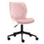 Chaise de travail ergonomique rembourrée en velours Alberson-120345654-130231420