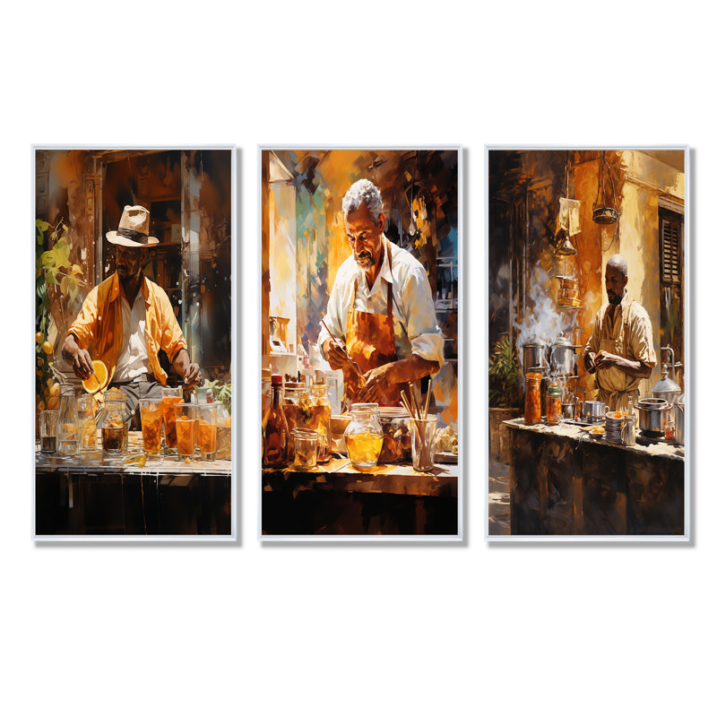 Cube cubain ambré préparation, H 28 po x l 36 po, Cadre flottant blanc