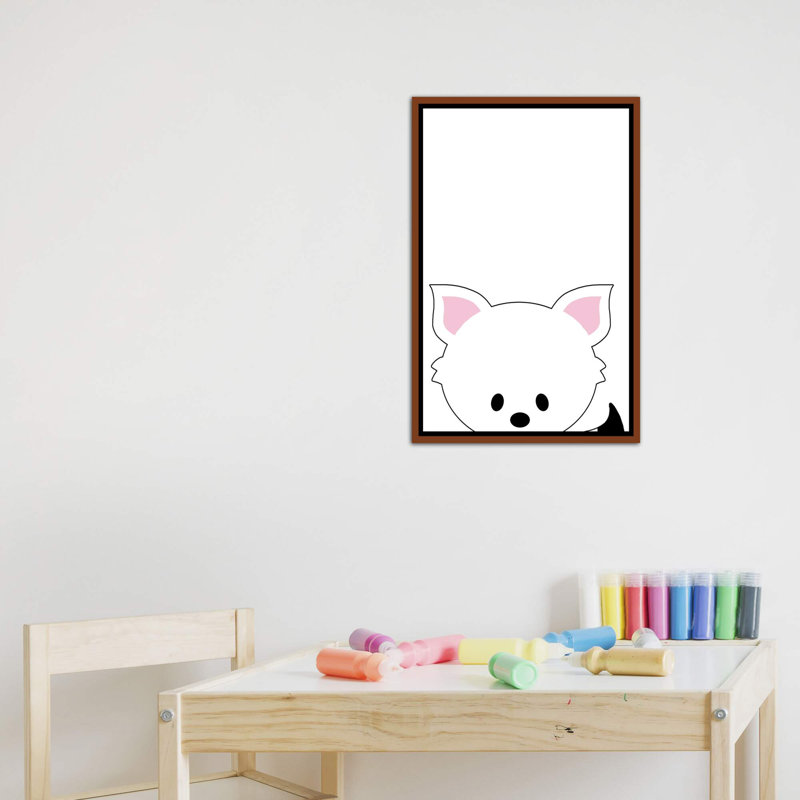 Art peekaboo ii, H 26 po x l 18 po x P 1,5 po, Toile avec cadre en bois classique