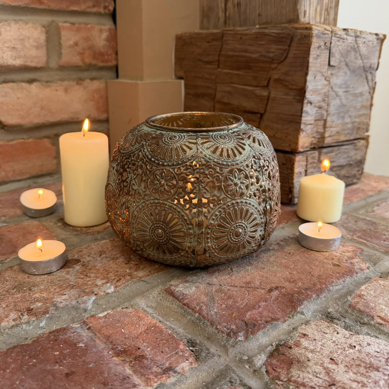 Morocco Daisy Lattice Candle Lantern