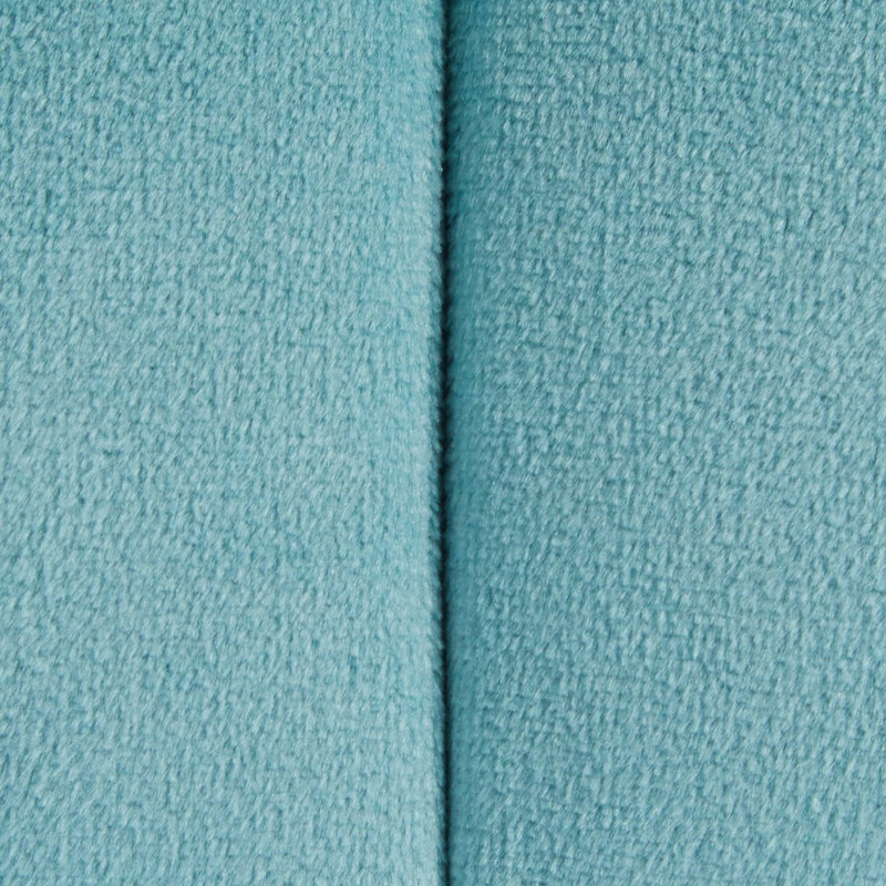 Repose-pieds rond tressé avec velours bleu glacier, Bleu