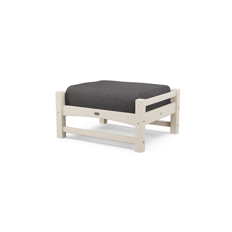 Repose-pieds Club, Structure sable / coussin gris anthracite cendré
