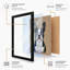 Boston Terrier Geometric - Framed Print-1395000263-1395000257