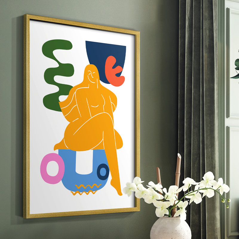 Matisse CDLX, reproduction encadrée - bois massif, Cadre doré simple, H 20 po x l 16 po