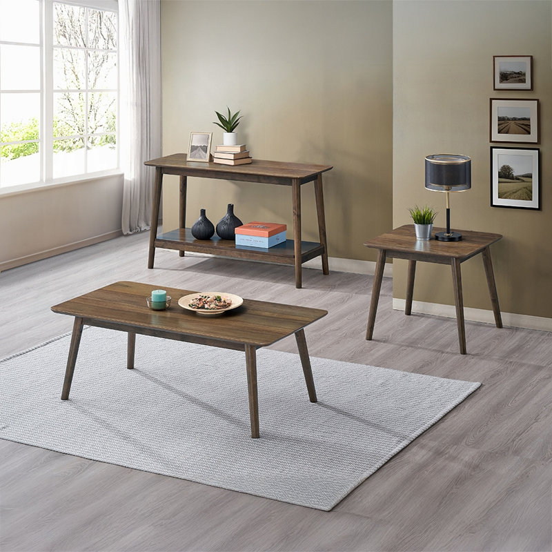 Lamonte Contemporary Walnut Sofa Table