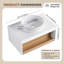 Ensemble de meuble-lavabo moderne flottant avec lavabo vasque en céramique et tablette de rangement ouverte murale (24 po / 30 po / 36 po)-1711564648-1711564651