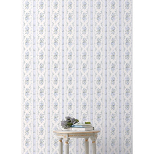 Papier peint à rayures et à fleurs Dreamy Days Parfait