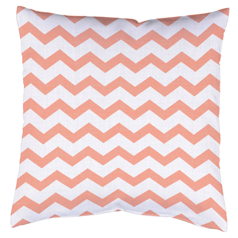 Zacke Chevron Square Cushion Cover, 40 x 40 cm, Apricot, No