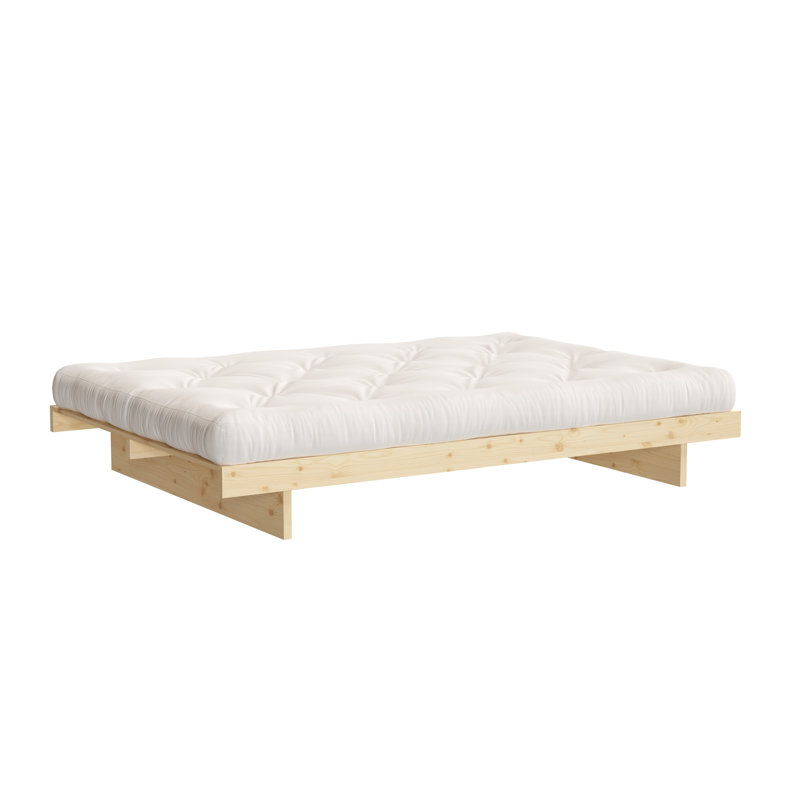 Kanso Bed Frame, with or without bedrollers. Scandinavian design, made in Europe, FSC certified wood, choose your size