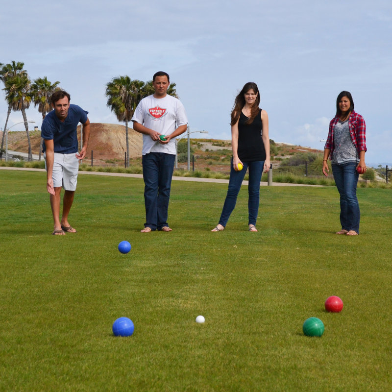 GoSports Multicolor Resin Bocce Ball Set with Carrying Case