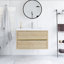 Meuble-lavabo mural simple 36 po avec comptoir en pierre composite intégré-1990335760
