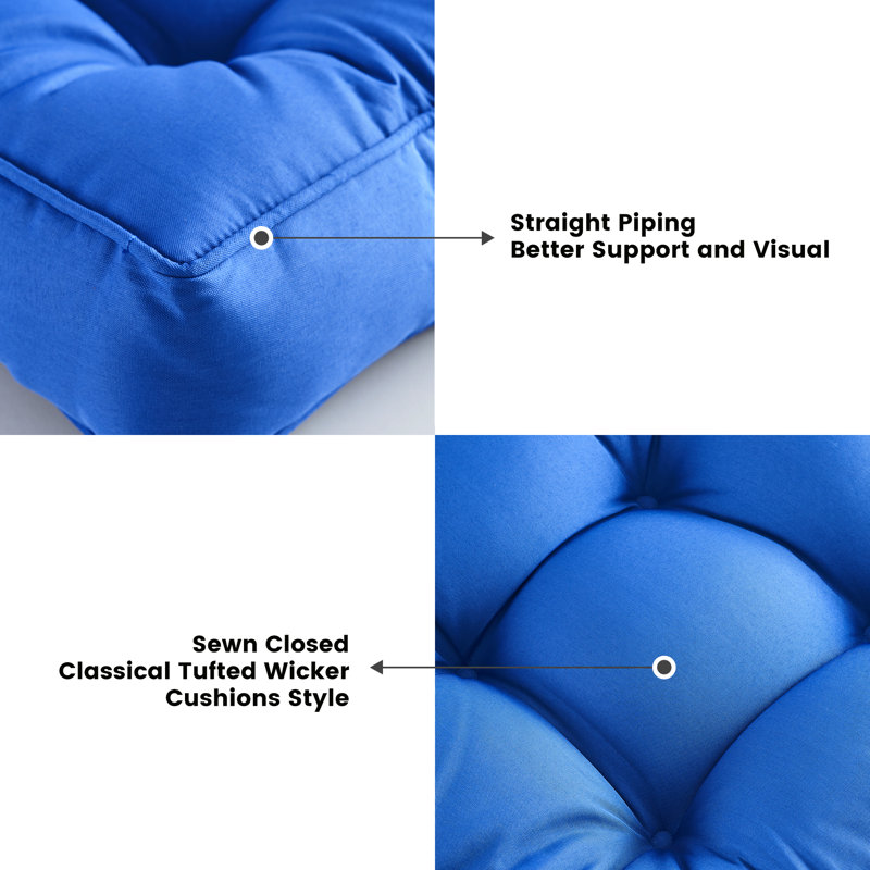 Coussin de siège d'intérieur / d'extérieur, Bleu marine