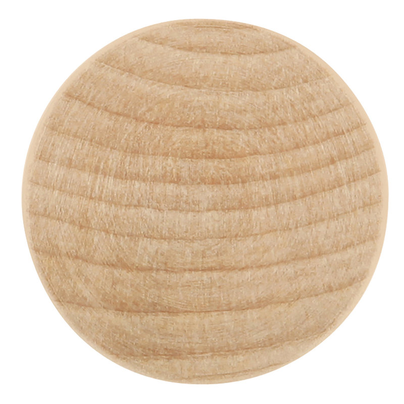 Unfinished Natural Wood Round Cabinet Knob with Mounting Hardware