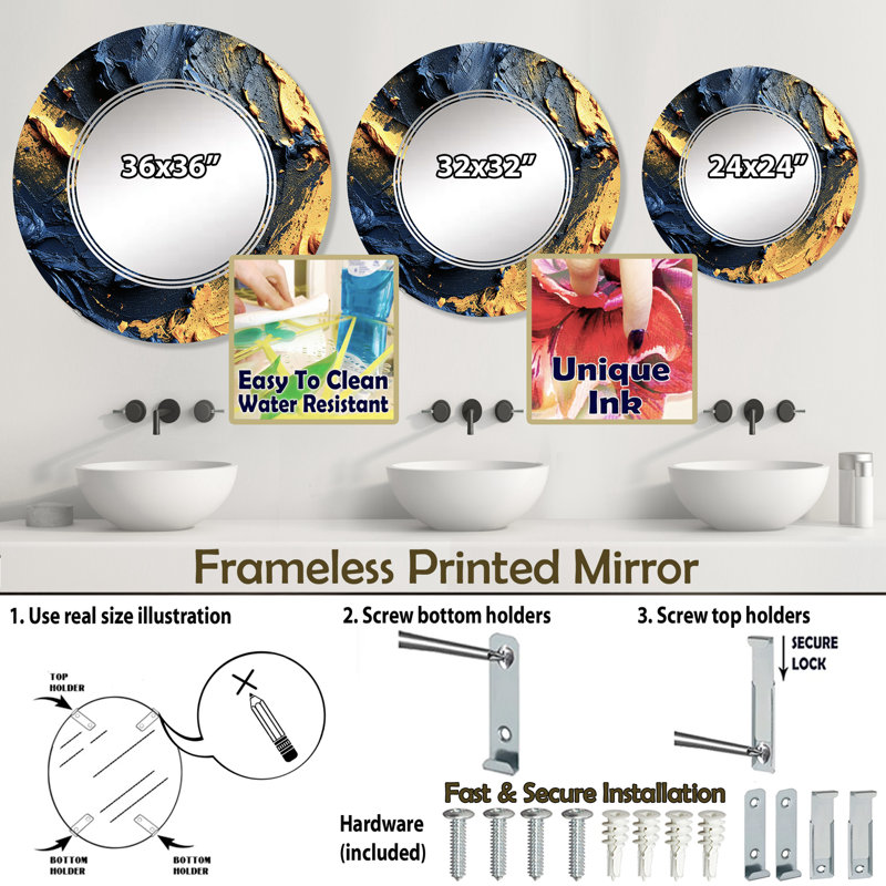 Miroir Zijo, 24 po x 24 po