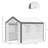 Walk-In Greenhouse, Outdoor Garden Warm Hot House With 4 Roll-Up Windows, 2 Zippered Doors And Weather Cover-113997877