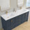 Dessus de meuble-lavabo double 72 po avec double lavabo intégré, comptoir sans couture blanc brillant, imperméable et facile à installer, remplacement du comptoir standard à 2 lavabos