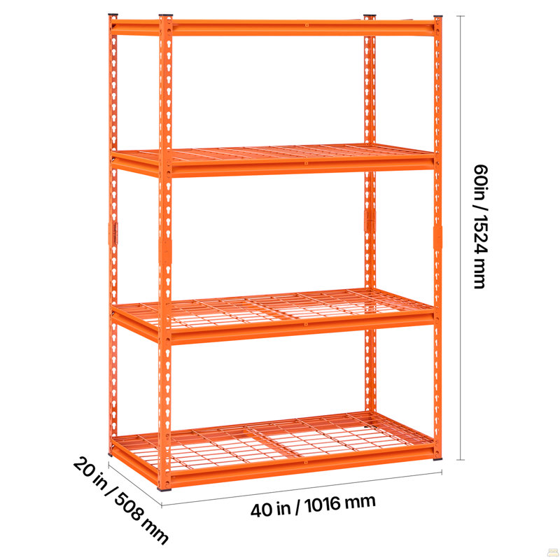 Étagères de rangement Étagères de garage robustes réglables à 4 niveaux 2400 lb
