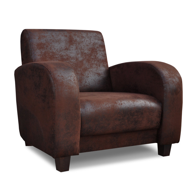 Upholstered Club Chair, Braun