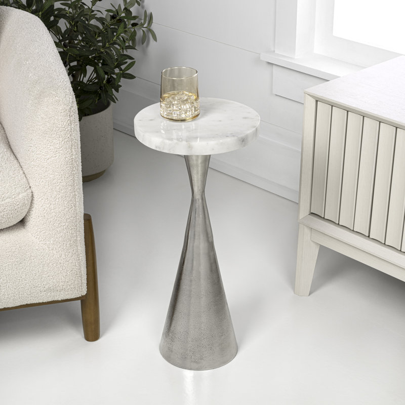 Table d'appoint Ziggy Contemporary, Nickel