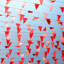 Bannière rouge uni - 30 drapeaux banderoles multicolores (8 x 11 pouces) - Fête d'anniversaire