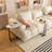 2-Pieces C-Shaped Side Table C Table Living Room End Table Wood End Table With Metal Frame-1672229457