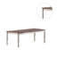 Table de salle à manger de style transitionnel avec 2 rallonges, blanc antique, chêne, bois massif moderne, finition blanche, chêne, 8 places assises