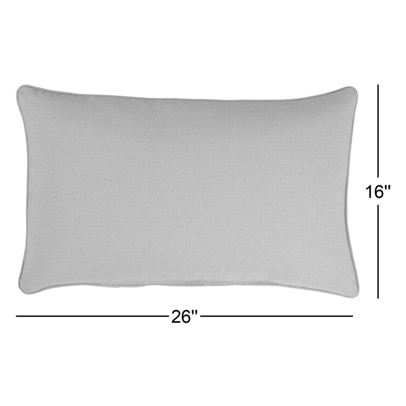 Annata Sunbrella® Outdoor Reversible Throw Pillow, Black