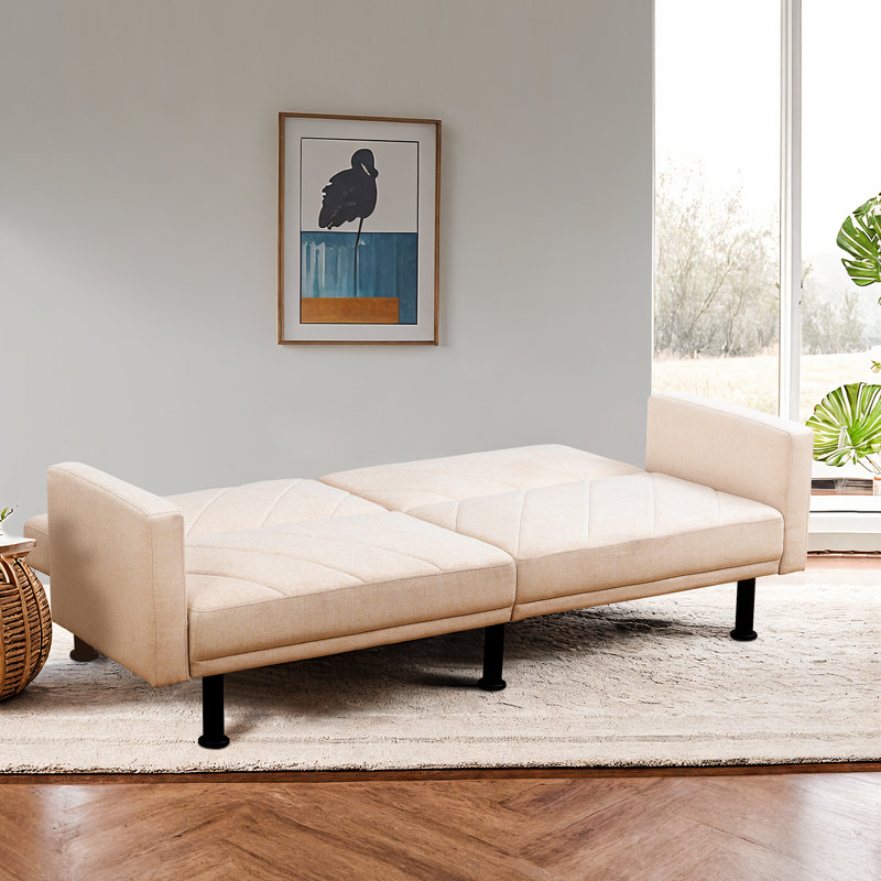 Marjoleine 77'' Upholstered Convertible Sofa