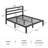 17 Stories Metal Platform Bed with Vintage Steel Headboard, Underbed Storage, No Box Spring Needed-101085391-101085389