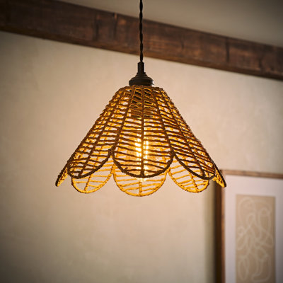 18cm H Empire Pendant Shade ( Screw On ) in Cream