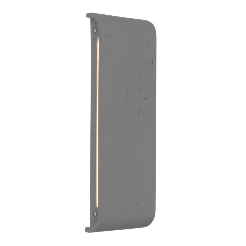  Stela Integrated LED 16in Outdoor Wall in Gray Travertine, 16 inches, Gray Travertine