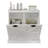 Two-Compartment Tilt-Out Laundry Sorter Cabinet-White