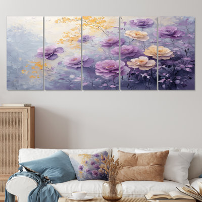 Éclat délicat de rose lavande - - Décoration murale roses - Art mural moderne Decor