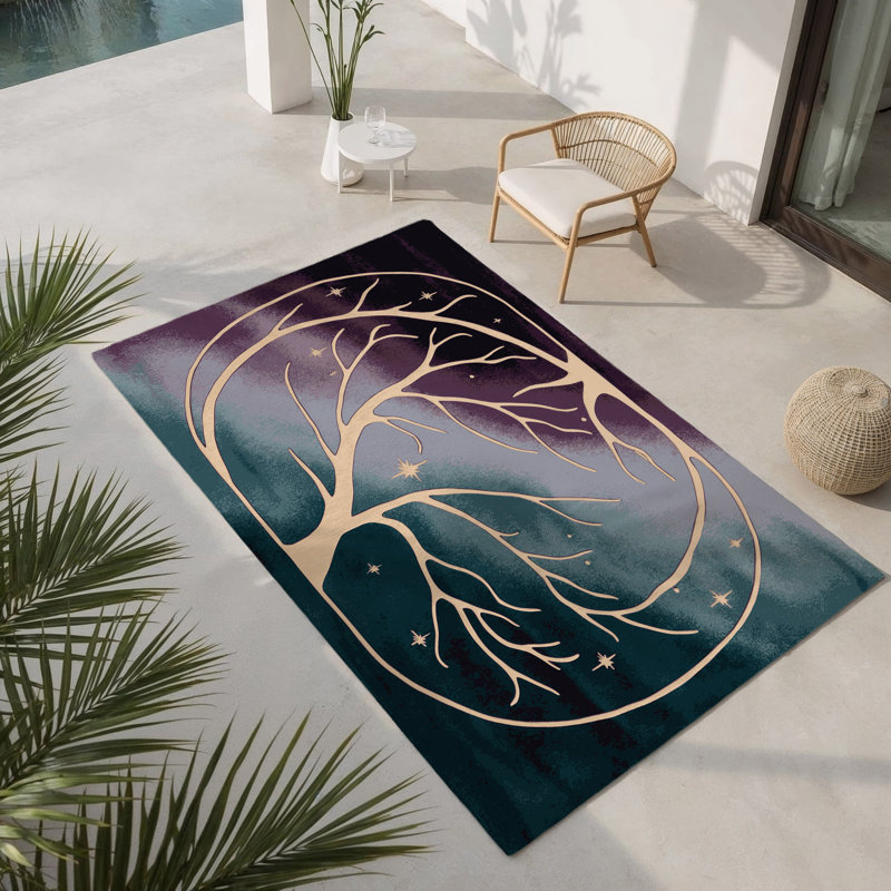Tapis intérieur et extérieur Wandering Willow, Rectangle 1 pi 6 po x 2 pi 6 po