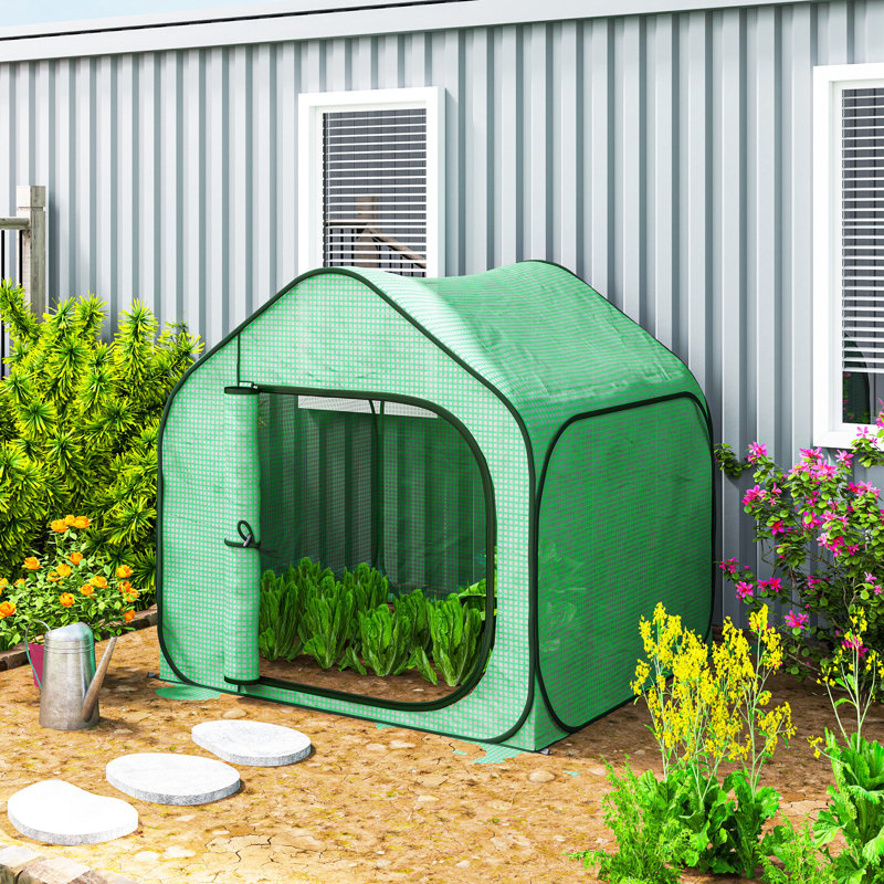 12.5 Ft W x 12 Ft D Mini Greenhouse, Green