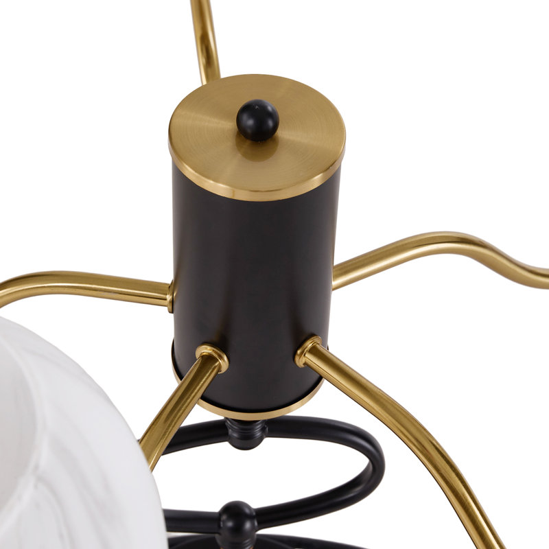 5 - Light Matte Black Chandelier Pendant