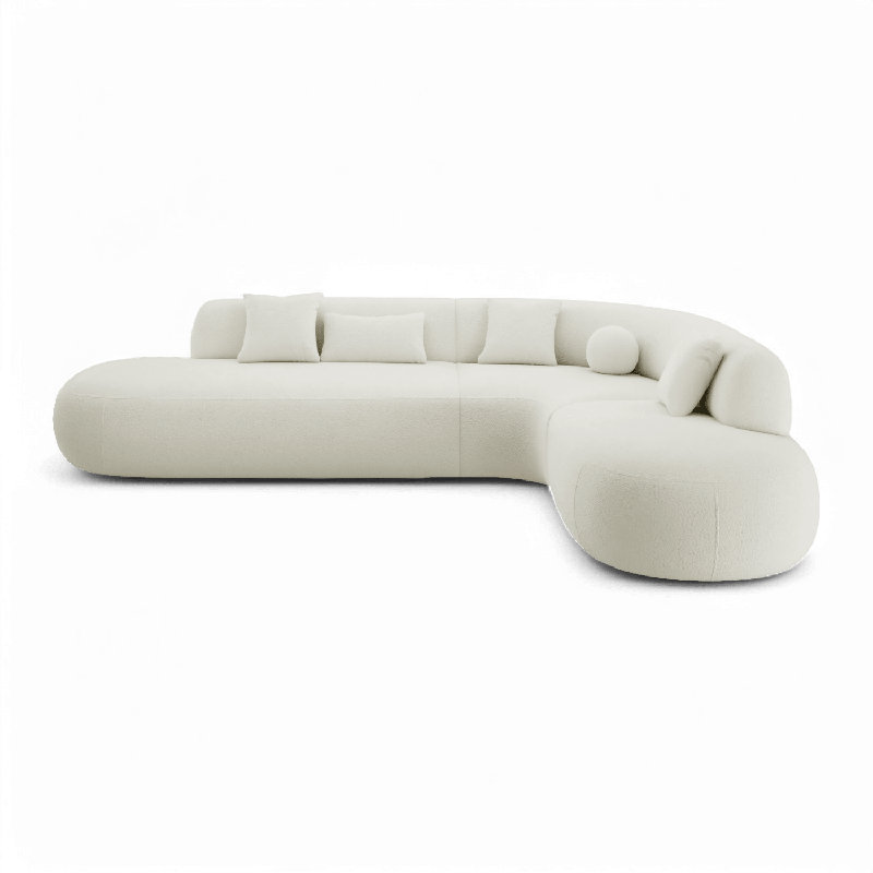 Canapé modulaire Boba Boucle blanc