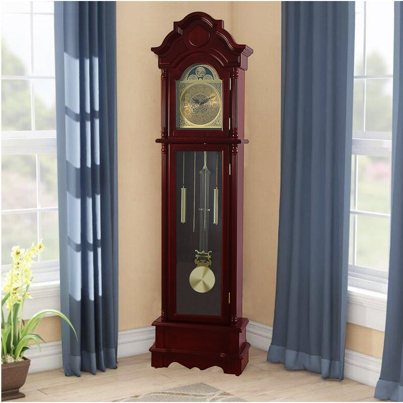 Horloge grand-père en bois 77 po H
