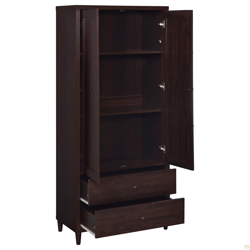 Armoire d'appoint haute 2 tiroirs avec 2 portes